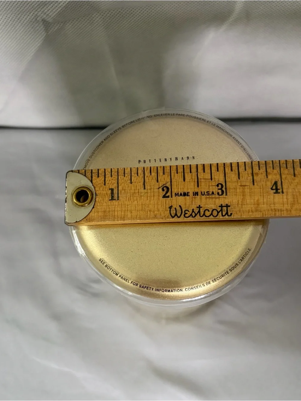 Pottery Barn Gold Decorative Pillar Candles
